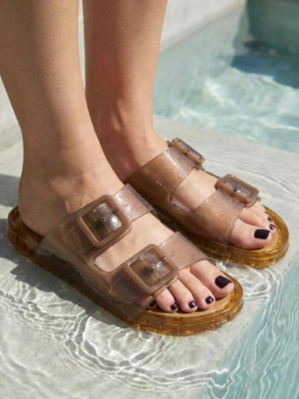Cushionaire Pool Jelly Slide Sandals for Women